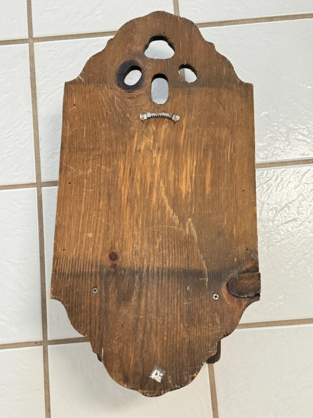 Vintage Brown Wooden toilet paper holder Wall Display Shelf - Home Wall Decor